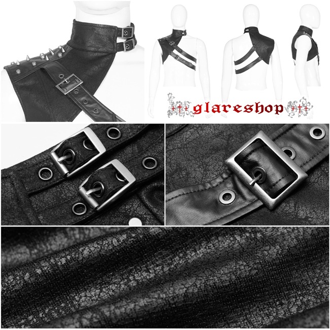 glareshop ���쥢����åס�M.S-M.5XL��TX892-B���ѥ� ���� PU�쥶���������������ޡ� ��󥢡��� �����С��ѥ� �� ��� | ��������ѥ� �������奢��� V�� �⡼�ɷ� �����ץ� ���ơ��� ���� �� [PUNK RAVE] Punk PU Leather Shoulder Armor