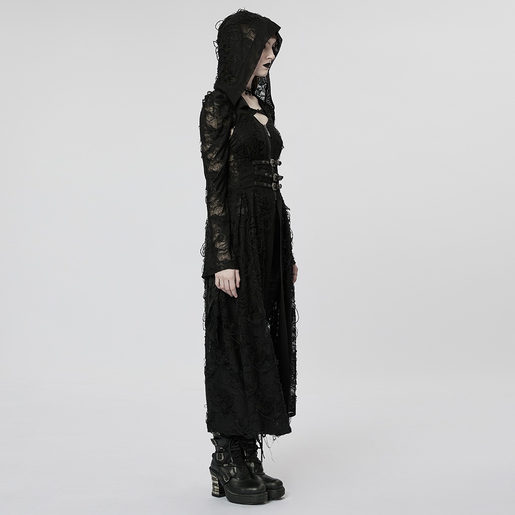 glareshop 쥢åסXS-4XLJX838-B å  ۥ륿ͥå ադ 󥰥ɥ쥹 ݥ 2å  ֥å ǥ |  奢 V ⡼ɷ ץ ơ   [PUNK RAVE] Dark Gothic Knitted Coat