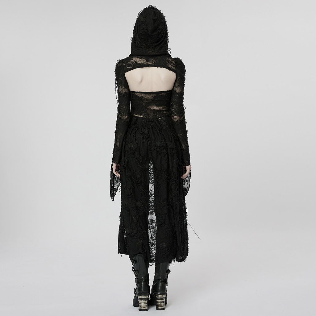 glareshop 쥢åסXS-4XLJX838-B å  ۥ륿ͥå ադ 󥰥ɥ쥹 ݥ 2å  ֥å ǥ |  奢 V ⡼ɷ ץ ơ   [PUNK RAVE] Dark Gothic Knitted Coat