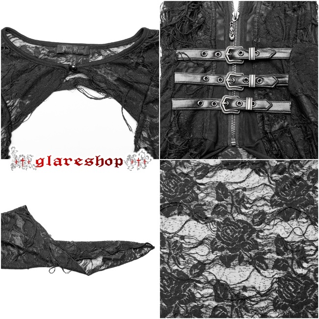 glareshop 쥢åסXS-4XLJX838-B å  ۥ륿ͥå ադ 󥰥ɥ쥹 ݥ 2å  ֥å ǥ |  奢 V ⡼ɷ ץ ơ   [PUNK RAVE] Dark Gothic Knitted Coat
