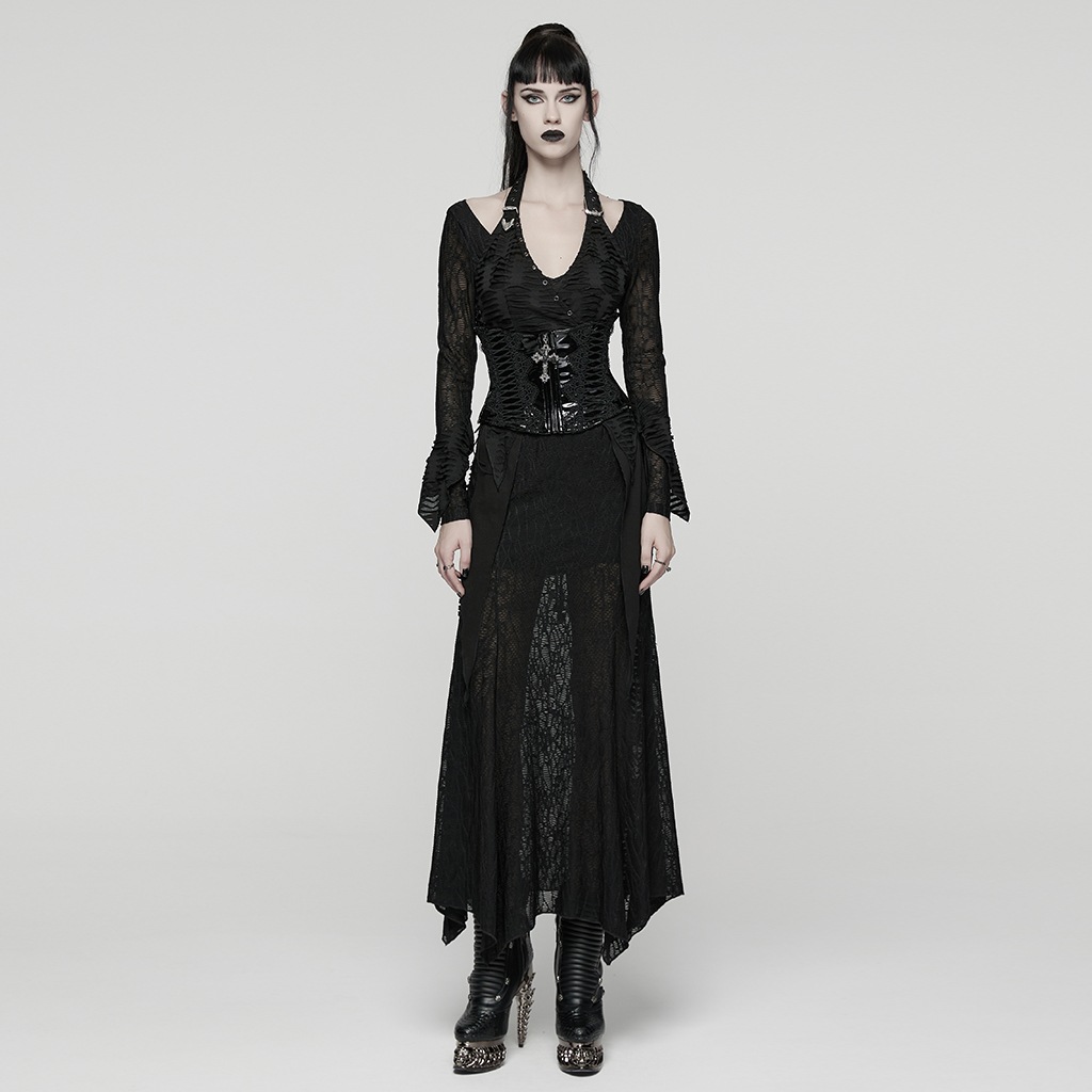 glareshop ���쥢����åס�S/L/2XL��KX689-B�������å��������Хåȥѥƥ�ȥ쥶�����륻�åȥ������ȥХ�� �� �֥�å� ��ǥ����� | �������奢��� V�� �����ץ� ���ơ��� [PUNK RAVE] Gothic Cross Bat Patent Leather Corset Waistband