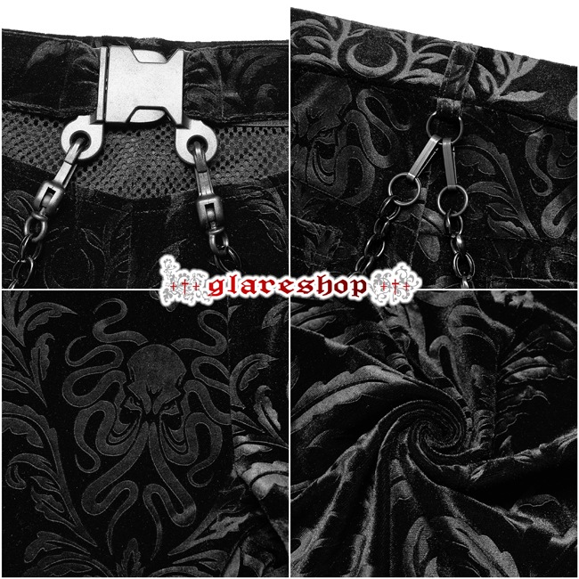 glareshop ���쥢����åס�XS-4XL��PX573-B���������� �����å� �������롼�ץ��ȥ٥�٥åȥ��󥰥ե쥢�ѥ�� �� �֥�å� ��ǥ����� | ����� �������奢��� V�� �⡼�ɷ� �����ץ� ���ơ��� ���� �� [PUNK RAVE] Gothic Dark Printed Velvet Flared Pants