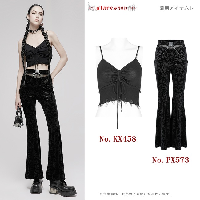 glareshop ���쥢����åס�XS-4XL��PX573-B���������� �����å� �������롼�ץ��ȥ٥�٥åȥ��󥰥ե쥢�ѥ�� �� �֥�å� ��ǥ����� | ����� �������奢��� V�� �⡼�ɷ� �����ץ� ���ơ��� ���� �� [PUNK RAVE] Gothic Dark Printed Velvet Flared Pants