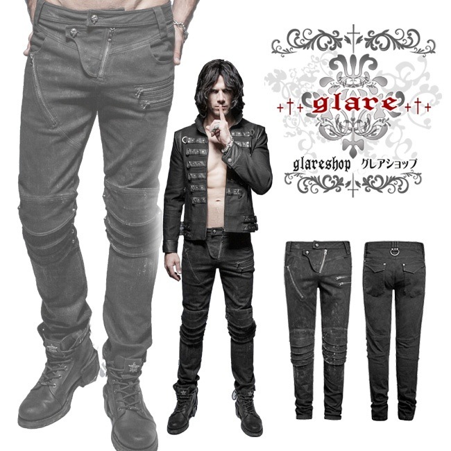 h.anarchy】スカル.プリント.デニム.フレア.パンツ.パンク.ロック.黒 h.anarchy】スカル.プリント.デニム.フレア.パンツ.パンク