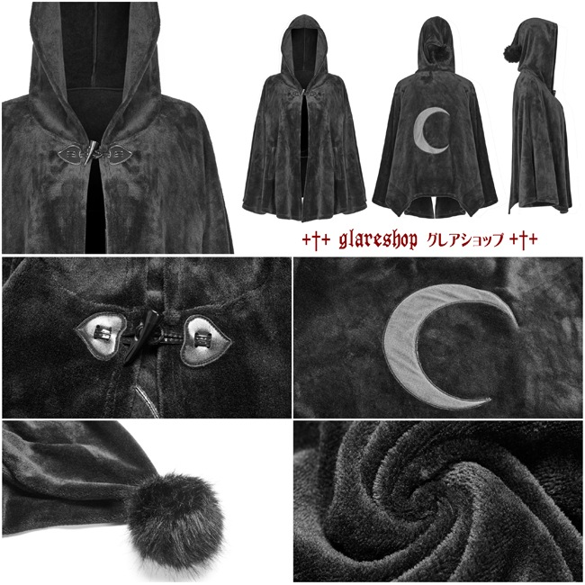 glareshop ���쥢����åס�F��JX605-B���������� �����å� �٥�٥å� ������ɽ� �ա����դ� ���硼�� ������ �ݥ���� ���㥱�å� �� ��ǥ����� | ��� | �ǲİ��� ����� �������奢��� ����Ū ���� �� [PUNK RAVE] Dark Velvet Embroidered Cloak Jacke