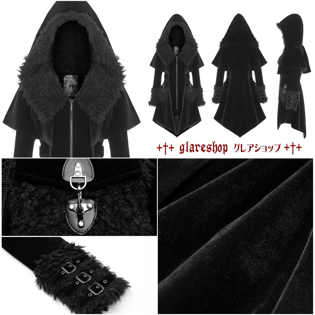 glareshop ���쥢����åס�XS-4XL��JX700-B���ա����դ������� �ߥɥ�� �ե��å��쥤�䡼�� ���� �٥�٥å� ����Хͥ������� ���졼�ȥ����� �ޥ���դ������� �� �֥�å� ��ǥ����� | �������奢��� V�� ���ơ��� ���� �� [PUNK RAVE] Gothic fake two cloaks