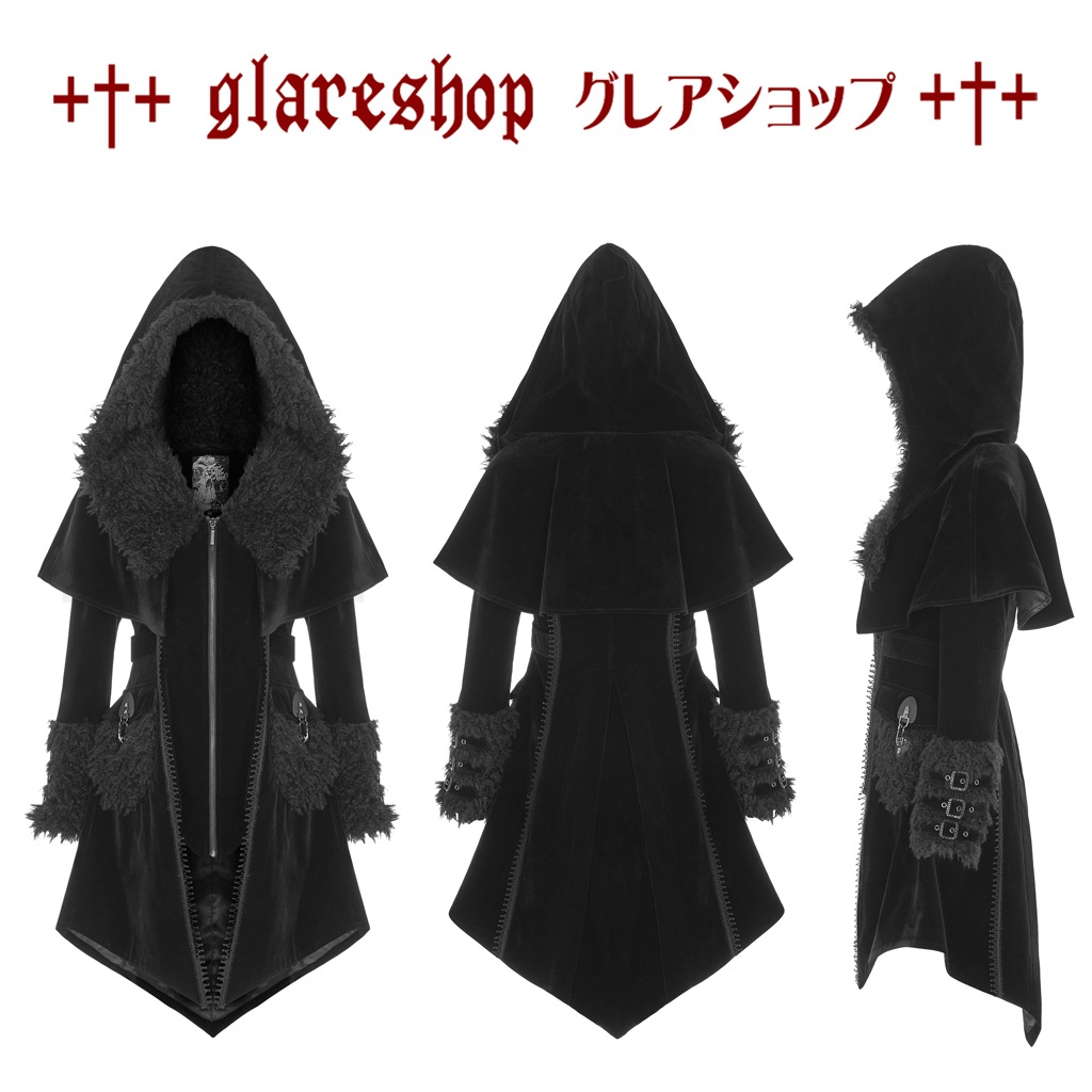 glareshop ���쥢����åס�XS-4XL��JX700-B���ա����դ������� �ߥɥ�� �ե��å��쥤�䡼�� ���� �٥�٥å� ����Хͥ������� ���졼�ȥ����� �ޥ���դ������� �� �֥�å� ��ǥ����� | �������奢��� V�� ���ơ��� ���� �� [PUNK RAVE] Gothic fake two cloaks