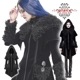 glareshop ���쥢����åס�XS-4XL��JX700-B���ա����դ������� �ߥɥ�� �ե��å��쥤�䡼�� ���� �٥�٥å� ����Хͥ������� ���졼�ȥ����� �ޥ���դ������� �� �֥�å� ��ǥ����� | �������奢��� V�� ���ơ��� ���� �� [PUNK RAVE] Gothic fake two cloaks