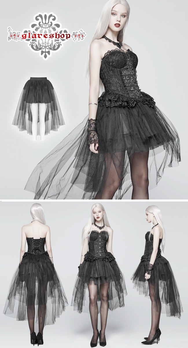 glareshop ���쥢����åס�S/L/2XL��SX280-B�������å� �ơ��륫�å� �ѥ˥� ���ե��� �ե��å���ơ��륹������ �� ��ǥ����� | �������� �����å� �ե��å���� �������奢��� V�� �⡼�ɷ� �����ץ� ���ơ��� ���� �� [PUNK RAVE] Gothic Tulle High-Low Skirt