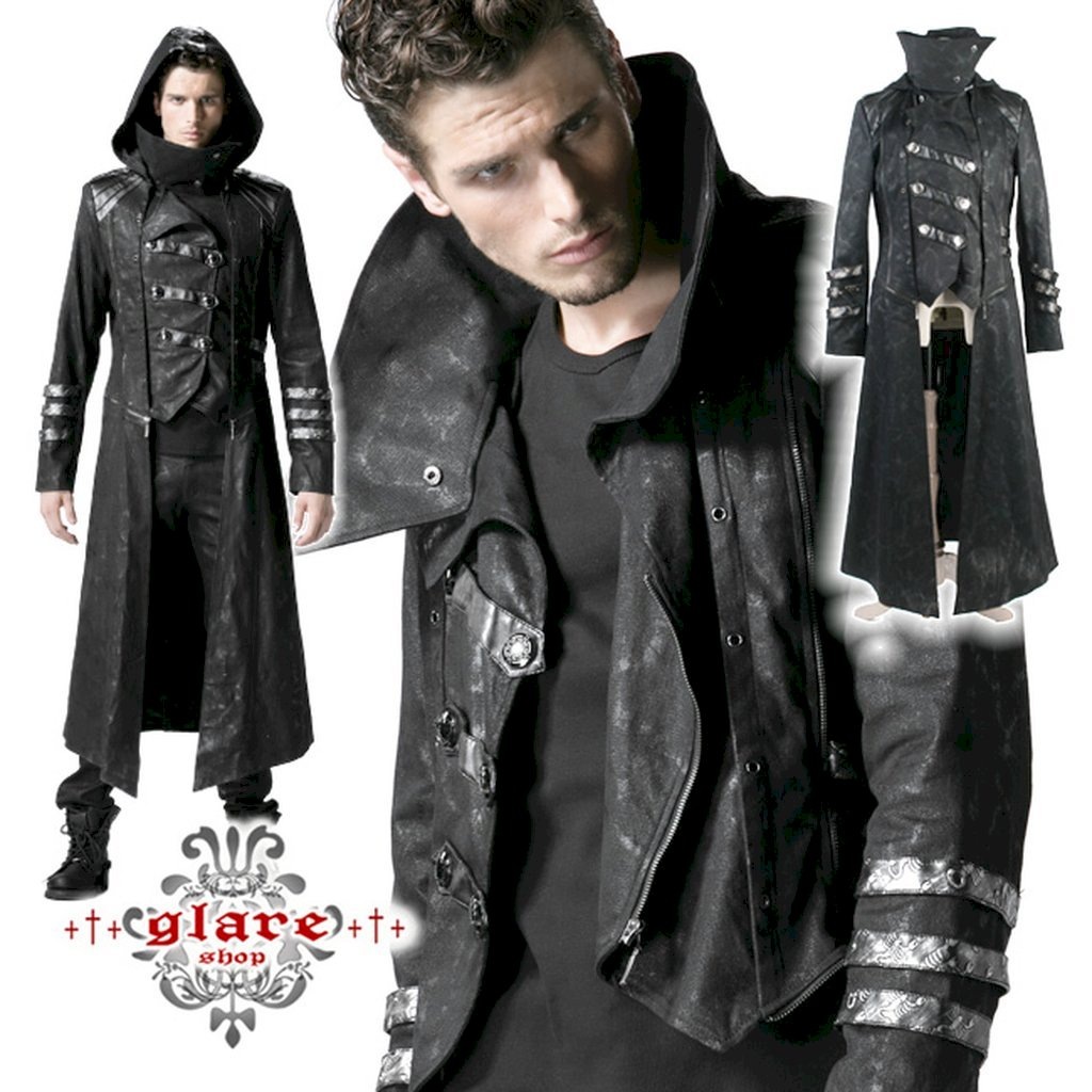 glareshop ���쥢����åס�M.S-M.5XL��JX099-man-B���ѥ� ���㥱�å� ������ ���󥰾� 3Way ��������ѥ� �ʥݥ쥪�� �ա����դ� ���� �� �֥�å� ��� | �������奢��� V�� �����ץ� ���ơ��� ���� �� [PUNK RAVE] Long to Short Gothic Military Trench Coat