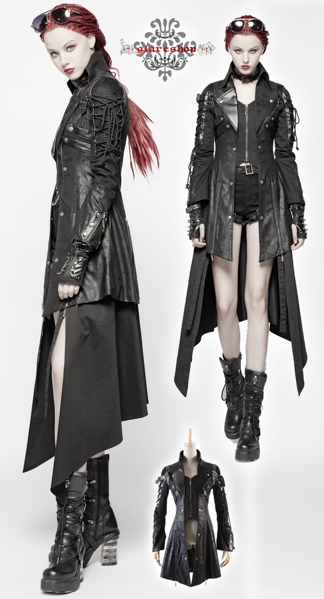 glareshop 쥢åסXS-5XLJX111-Bѥ 㥱å ߥɥ ͥΥ졼å ߥ꥿꡼㥱å  ֥å |  奢 V ⡼ɷ ץ ơ   [PUNK RAVE] Gothic Punk Coat