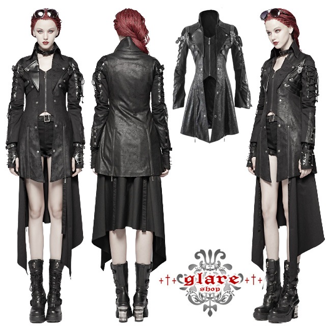 glareshop 쥢åסXS-5XLJX111-Bѥ 㥱å ߥɥ ͥΥ졼å ߥ꥿꡼㥱å  ֥å |  奢 V ⡼ɷ ץ ơ   [PUNK RAVE] Gothic Punk Coat