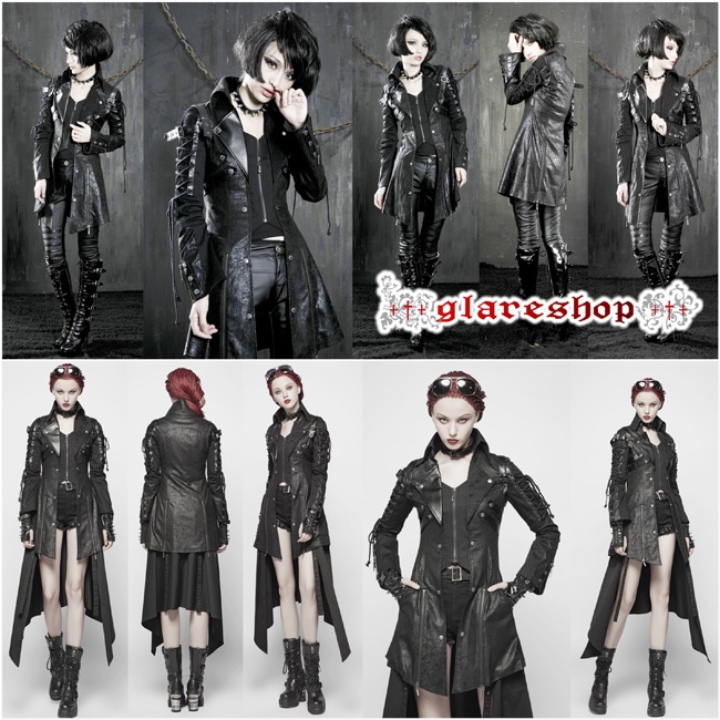 glareshop 쥢åסXS-5XLJX111-Bѥ 㥱å ߥɥ ͥΥ졼å ߥ꥿꡼㥱å  ֥å |  奢 V ⡼ɷ ץ ơ   [PUNK RAVE] Gothic Punk Coat