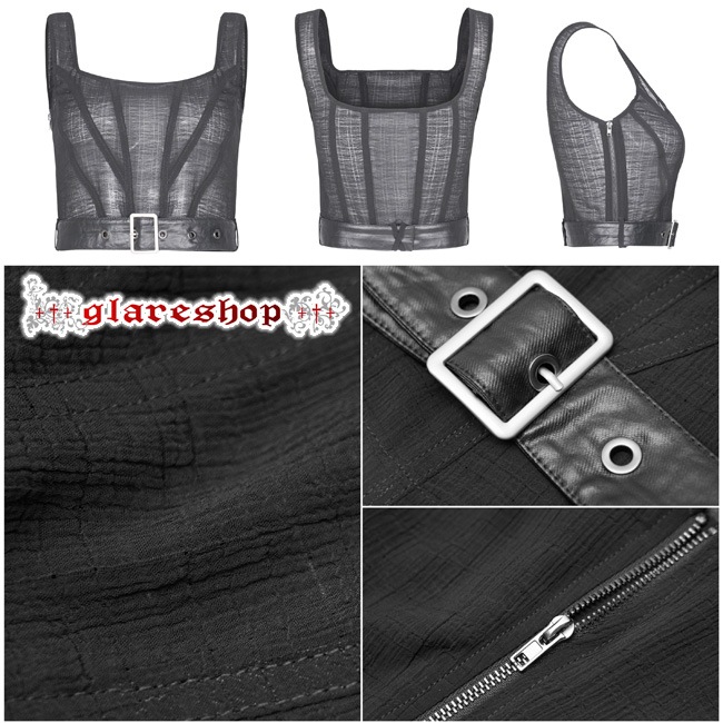glareshop 쥢åסXS-4XLKX419-B ͥå 쥶٥դ å奿󥯥ȥå ȥåץ  ǥ |  奢 V ⡼ɷ ץ ơ   [PUNK RAVE] Mesh Tank Top