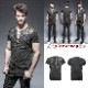 glareshop ���쥢����åס�M.S-M.5XL��TX387-B���������� �ѥ� �졼�����å� �٥���դ� ���Ǻ� Ⱦµ T����� �ȥåץ� �� ��� | ��������ѥ� �������奢��� V�� �⡼�ɷ� �����ץ� ���ơ��� ���� �� [PUNK RAVE] Punk Soilder Short T-Shirt