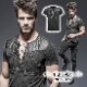 glareshop ���쥢����åס�M.S-M.5XL��TX387-B���������� �ѥ� �졼�����å� �٥���դ� ���Ǻ� Ⱦµ T����� �ȥåץ� �� ��� | ��������ѥ� �������奢��� V�� �⡼�ɷ� �����ץ� ���ơ��� ���� �� [PUNK RAVE] Punk Soilder Short T-Shirt