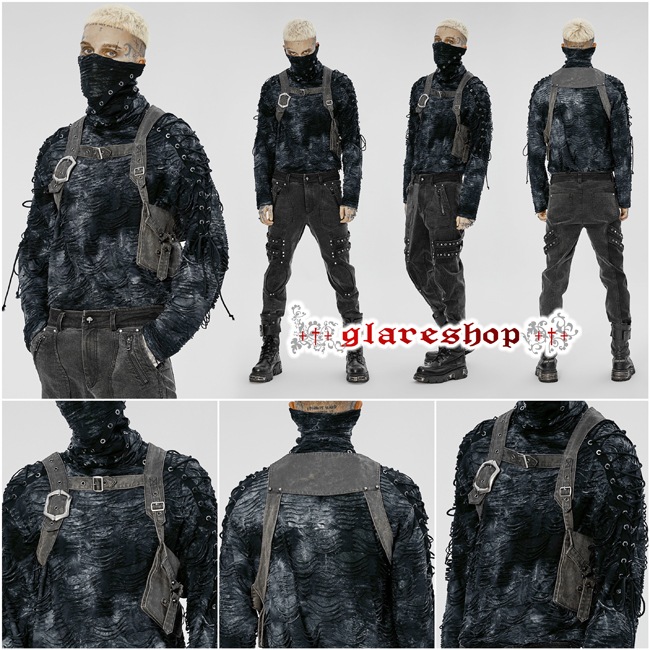 glareshop ���쥢����åס�M.L/M.3XL��Zb102-g���ѥ� �ۥ륹�����Хå� �٥�ȥϡ��ͥ� �٥��� ���졼 ��� | �������� �����å� ���å���� ��������ѥ� �������奢��� V�� �����ץ� ���ơ��� ���� �� [PUNK RAVE] Handsome Post-apocalyptic style strap