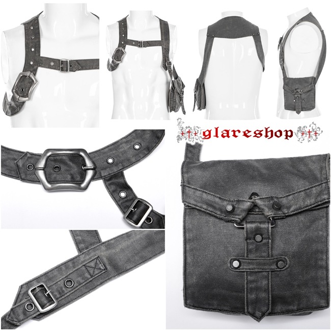 glareshop ���쥢����åס�M.L/M.3XL��Zb102-g���ѥ� �ۥ륹�����Хå� �٥�ȥϡ��ͥ� �٥��� ���졼 ��� | �������� �����å� ���å���� ��������ѥ� �������奢��� V�� �����ץ� ���ơ��� ���� �� [PUNK RAVE] Handsome Post-apocalyptic style strap