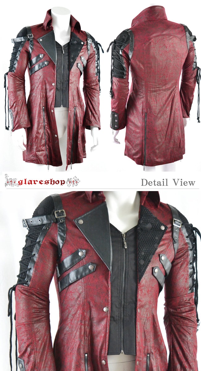 glareshop ���쥢����åס�M.S-M.5XL��JX111-man-R���ѥ� ���㥱�å� �ߥɥ�� �ͥ����Υ졼�����å� �ߥ꥿�꡼���㥱�å� �� ��å� ��� | �ѥ� ���å� �ե��å���� �������奢��� V�� �����ץ� ���ơ��� ���� �� [PUNK RAVE] Gothic Punk Coat