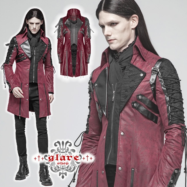 glareshop ���쥢����åס�M.S-M.5XL��JX111-man-R���ѥ� ���㥱�å� �ߥɥ�� �ͥ����Υ졼�����å� �ߥ꥿�꡼���㥱�å� �� ��å� ��� | �ѥ� ���å� �ե��å���� �������奢��� V�� �����ץ� ���ơ��� ���� �� [PUNK RAVE] Gothic Punk Coat