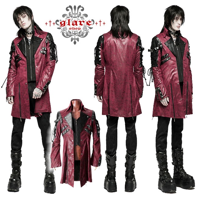 glareshop ���쥢����åס�M.S-M.5XL��JX111-man-R���ѥ� ���㥱�å� �ߥɥ�� �ͥ����Υ졼�����å� �ߥ꥿�꡼���㥱�å� �� ��å� ��� | �ѥ� ���å� �ե��å���� �������奢��� V�� �����ץ� ���ơ��� ���� �� [PUNK RAVE] Gothic Punk Coat