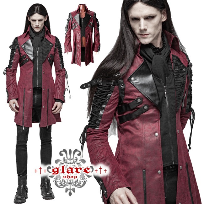 glareshop ���쥢����åס�M.S-M.5XL��JX111-man-R���ѥ� ���㥱�å� �ߥɥ�� �ͥ����Υ졼�����å� �ߥ꥿�꡼���㥱�å� �� ��å� ��� | �ѥ� ���å� �ե��å���� �������奢��� V�� �����ץ� ���ơ��� ���� �� [PUNK RAVE] Gothic Punk Coat