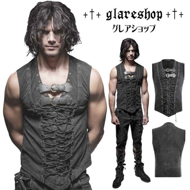 glareshop 쥢åסM.S-M.5XLKX165 ѥ  졼å 󥯥ȥå Ρ꡼T   | ѥ 奢 V ⡼ɷ ץ ơ   [PUNK RAVE] Steampunk Tank Top