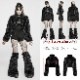 glareshop 쥢åסS/L/2XLJX803-Båѥ եե㥱å 硼Ⱦ ɥ顼 ե   ֥å ǥ |  奢 V ⡼ɷ ץ ơ   [PUNK RAVE] Punk daily faux wool coat