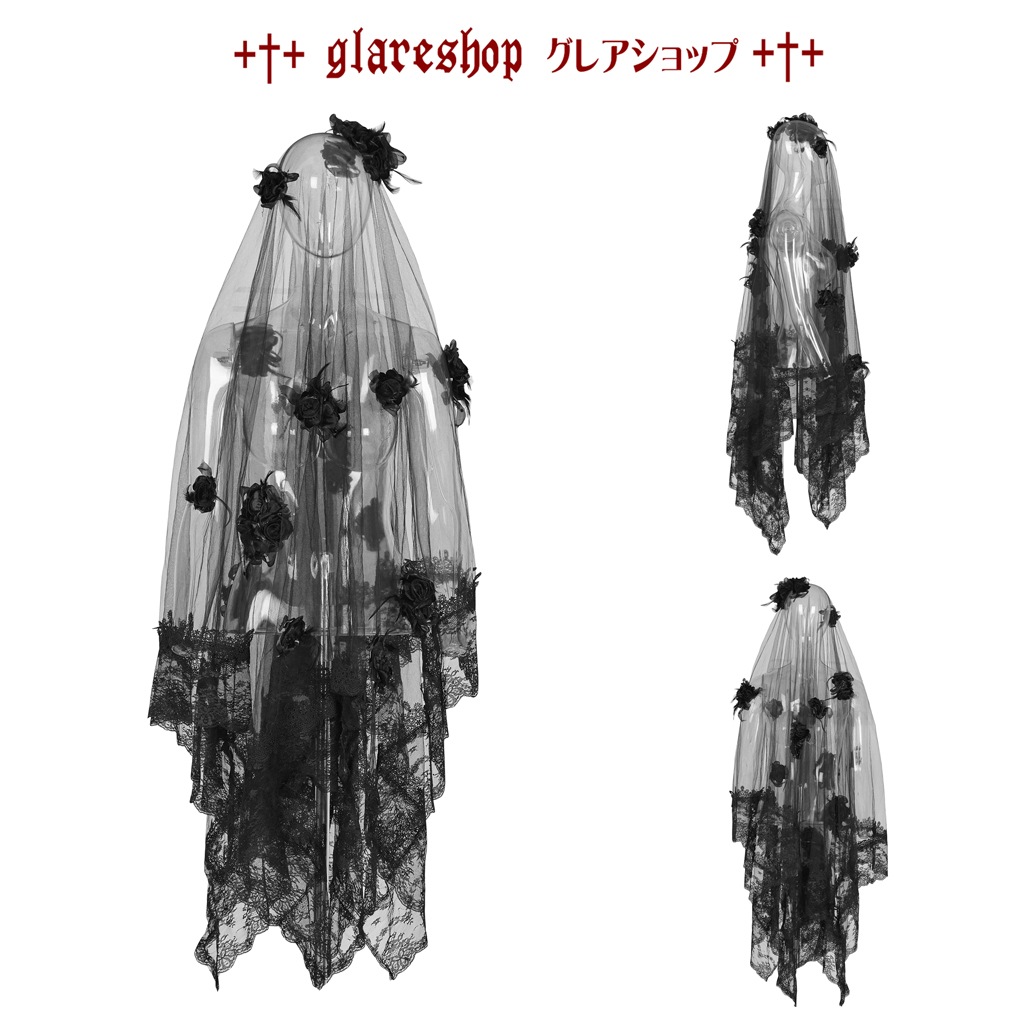 glareshop ���쥢����åס�F��ZH060-B���������� �����å� ���쥬��� �졼�� ��å��� �Х�β֥ǥ� �������� �١��� �� ��ǥ����� | �������� �����å��ե��å���� �������奢��� V�� �⡼�ɷ� �����ץ� ���ơ��� ���� �� [PUNK RAVE] Gothic Gorgeous Veil