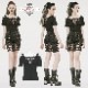 glareshop ���쥢����åס�S/L/2XL��TXA093-B���������� �ѥ� ������� �������� �������롼 �˥å� Ⱦµ T����� �� ��ǥ����� | �������奢��� V�� �⡼�ɷ� �����ץ� ���ơ��� ���� �� [PUNK RAVE] Punk Hollow-out Short Sleeve T-Shirt