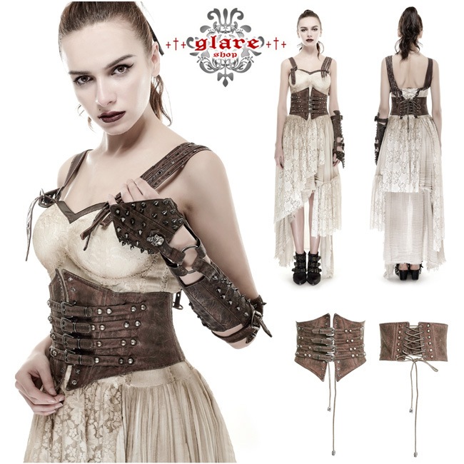 glareshop 쥢åסS/L/2XLKX169-Cѥ  ֥󥺲ù 졼å Сѥ 륻å ٥ ֥饦 ǥ | ѥ 奢 Vϥץ ơ   [PUNK RAVE] Buckle Loops Steampunk Girdle