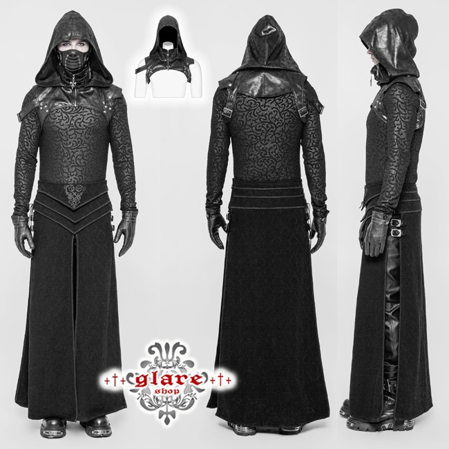 glareshop ���쥢����åס�M.M/M.XL/M.3XL��ZH064-man-B���ѥ� �ߥ꥿�꡼ �������󥯥꡼�� �ա��� �ϡ��ͥ� �� ��� | ���å� �ե��å���� ��������ѥ� �������奢��� V�� �����ץ� ���ơ��� ���� �� [PUNK RAVE] Gothic Hooded Shoulder Harness