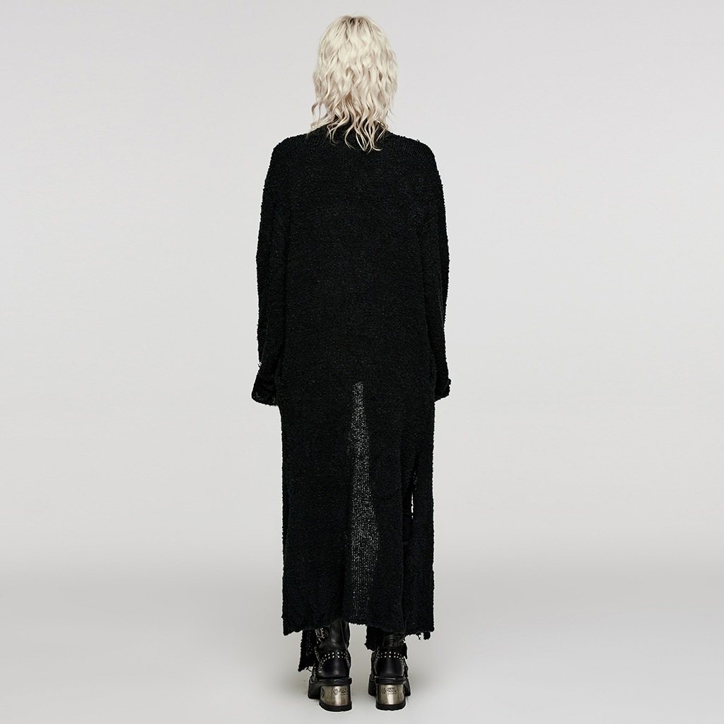 glareshop ���쥢����åס�S/L/2XL��JX864-B�������å� �������ȥ꡼������ ���󥰾� �� �֥�å� ��ǥ����� | �����ǥ����� �饤�ȥ������� ������ �⡼�ɷ� ���� �� [PUNK RAVE] Asymmetric long cardigan