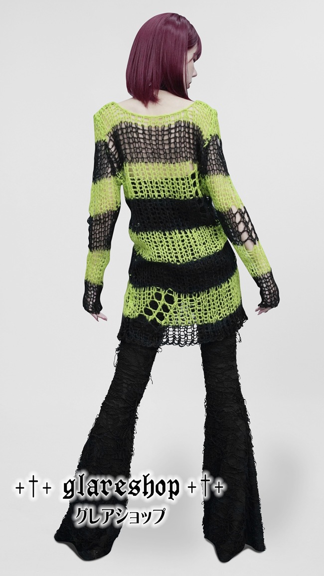 glareshop ���쥢����åס�M/2XL��TXA082-N���������� �����å� �ѥ� ���᡼���ù� ����2way Ĺµ �������� �˥å� ������ ��ǥ����� | �������奢��� V�� �⡼�ɷ� �����ץ� ���ơ��� ���� �� [PUNK RAVE] Gothic Grunge Stripe Decayed Pullover Sweater