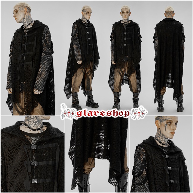 glareshop 쥢åסM.M/M.XL/M.3XLKX482-BСѥ󥯥ǥ٥ ȥ꡼ ˥åȥ٥   | ѥ 奢 V ץ ơ   [PUNK RAVE] Post-apocalyptic style knitted vest