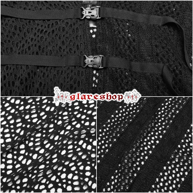 glareshop 쥢åסM.M/M.XL/M.3XLKX482-BСѥ󥯥ǥ٥ ȥ꡼ ˥åȥ٥   | ѥ 奢 V ץ ơ   [PUNK RAVE] Post-apocalyptic style knitted vest