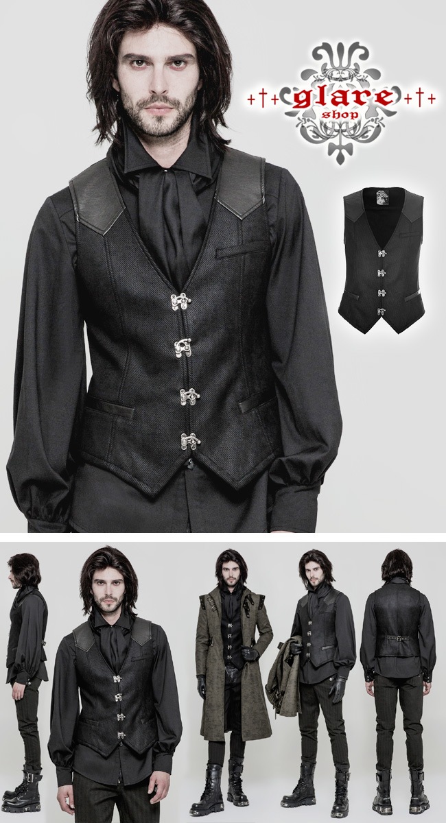 glareshop ���쥢����åס�M.S-M.5XL��KX240-B���������� �����å� �ե����ޥ� �»� ��² ������ ����ǥ� ���Ǻ� �٥��� �� ��� | ��������ѥ� �������奢��� V�� �⡼�ɷ� �����ץ� ���ơ��� ���� �� [PUNK RAVE] Steampunk Vintage Gothic Buckles Waistcoat