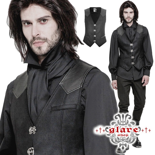 glareshop ���쥢����åס�M.S-M.5XL��KX240-B���������� �����å� �ե����ޥ� �»� ��² ������ ����ǥ� ���Ǻ� �٥��� �� ��� | ��������ѥ� �������奢��� V�� �⡼�ɷ� �����ץ� ���ơ��� ���� �� [PUNK RAVE] Steampunk Vintage Gothic Buckles Waistcoat