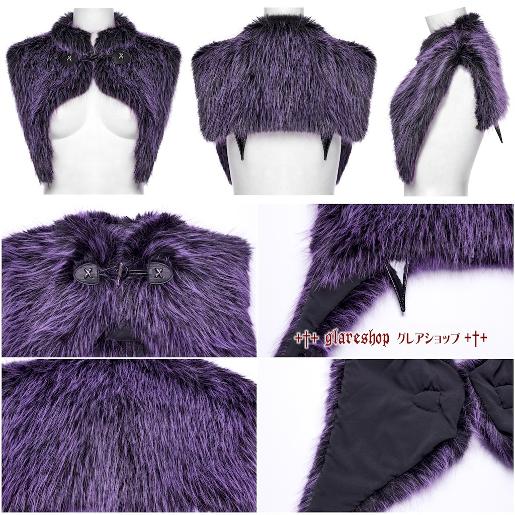 glareshop ���쥢����åס�S/L/2XL��JX995-VI�������å�����ǡ������ե����ǥӥ륷�硼�� �ݥ�� ���߻� ��ǥ����� | �������奢��� V�� �⡼�ɷ� �����ץ� ���ơ��� ���� �� [PUNK RAVE] Gradient devil shawl