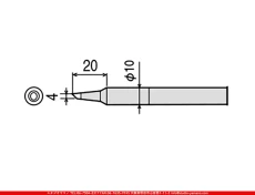 ハンダコテ_コテ先_太洋電機産業_CXR-80RT-4C_太さ：4mmφ_C型_CXR-80用|工具