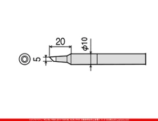 ハンダコテ_コテ先_太洋電機産業_CXR-80RT-5C_太さ：5mmφ_C型_CXR-80用|工具