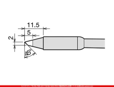 ハンダコテ_コテ先_太洋電機産業_RX-85HSRT-2BC_太さ：2mmφ_BC型_RX-852AS用|工具