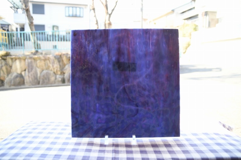 ステンドグラス　ヤカゲニー　匿名配送　30-206 ステンドグラス『ヤカゲニー UG-WATER-DP』 工芸,ステンドグラス