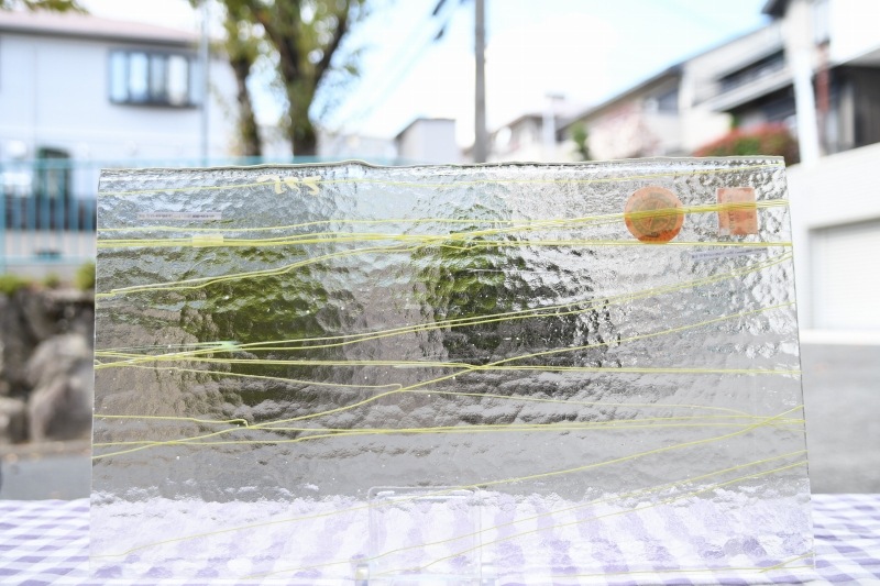 ヤシとプルメリアのステンドグラスキット ヤシとプルメリアのステンドグラスキット