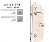 リクシル　アパートドア　リジェーロα　シリンダーセット　1ロック用　カギ　美和ロック製　DNキー　Z101DSMB　新品　・リジェーロα防火戸  手動錠　アパート用玄関ドア　　LIXIL　鍵交換　防犯対策　アパートオーナー様向け　鍵の交換