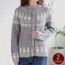 ペルー製  カーディガン キッズ柄 アルパカ  手編み レディース [warawara/ワラワラ][あす着対応] [セール対象]