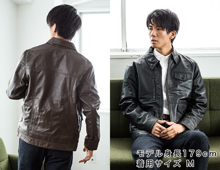 ラムスキン カーコート 羊革 ハーフ丈 アウター メンズ 男性 Herringbone Club ヘリンボーンクラブ あす着対応 メンズファッション ジャケット ブルゾン レザーグッズ専門店glencheck グレンチェック