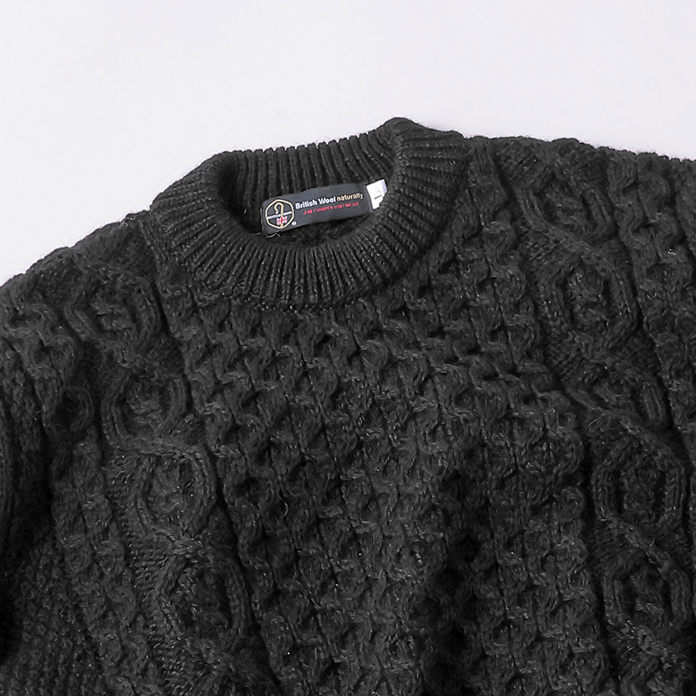 英国製 フィッシャーマンズ セーター クルーネック ニット