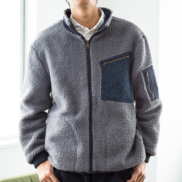 ボア リバーシブル ブルゾン フリースジャケット 撥水ジャケット メンズ Park Ranger パークレインジャー あす着対応 メンズ ファッション ジャケット ブルゾン レザーグッズ専門店glencheck グレンチェック