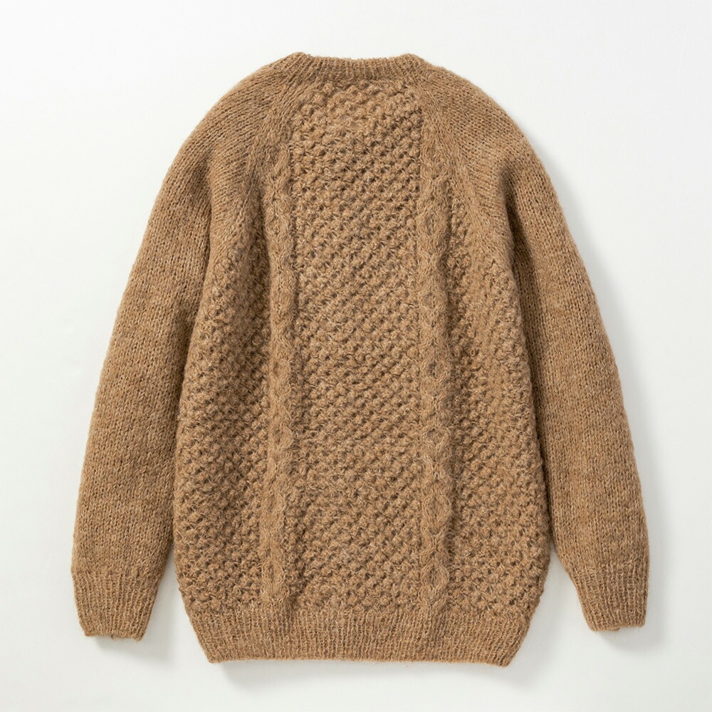 ペルー製 アルパカ ポップケーブルカーディガン レディース 女性